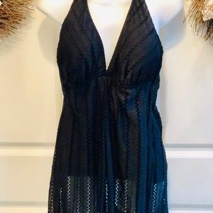 Eco Swim one-piece BLK Crochet swimsuit, sz 16